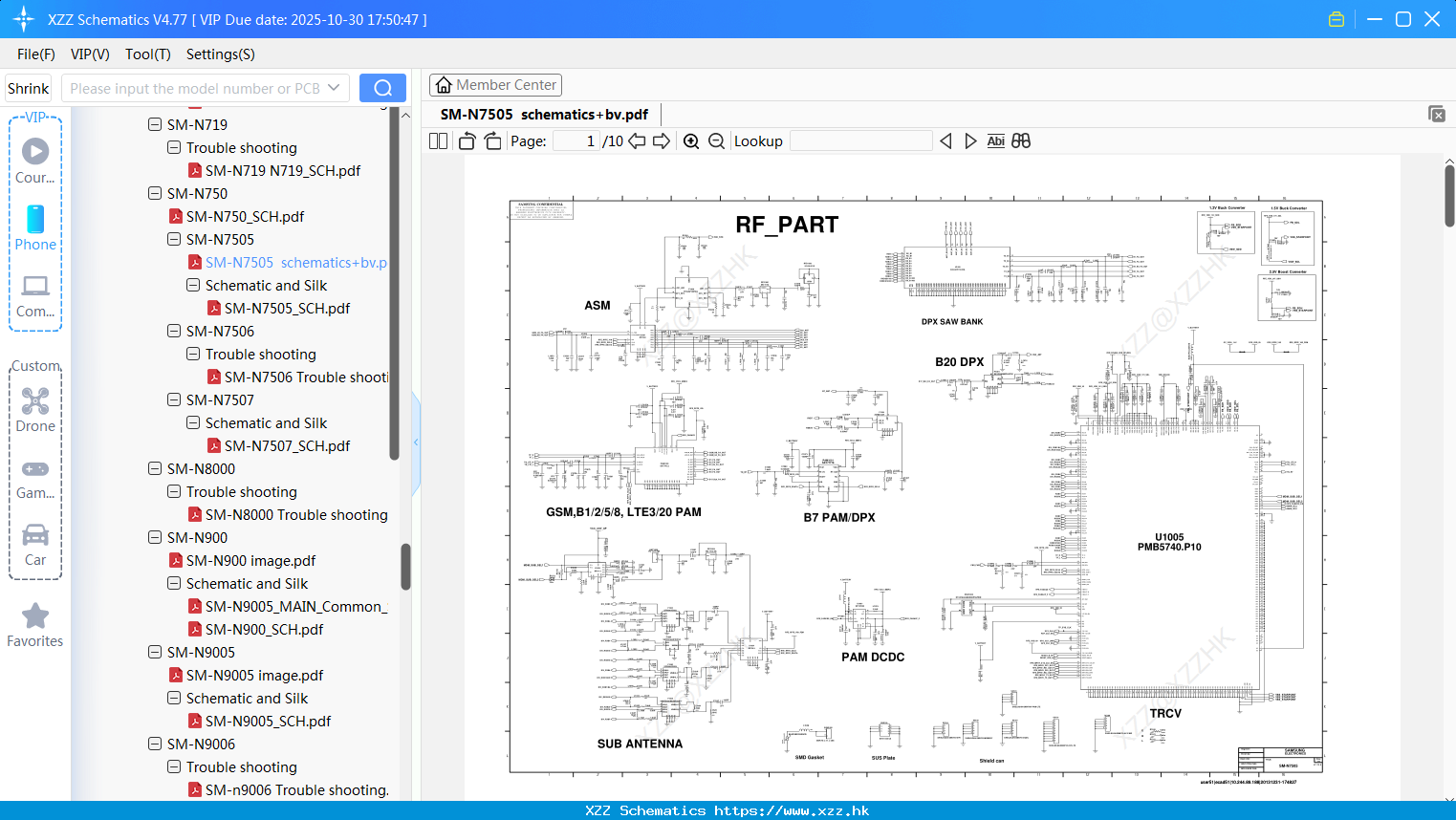 Samsung SM-N7505 Schematics+bv